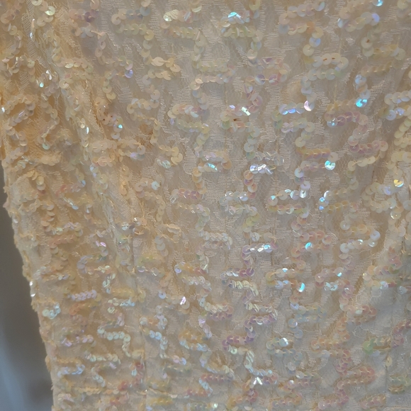 Vintage sequined dress. Size M, cream sequined. - Picture 4 of 5